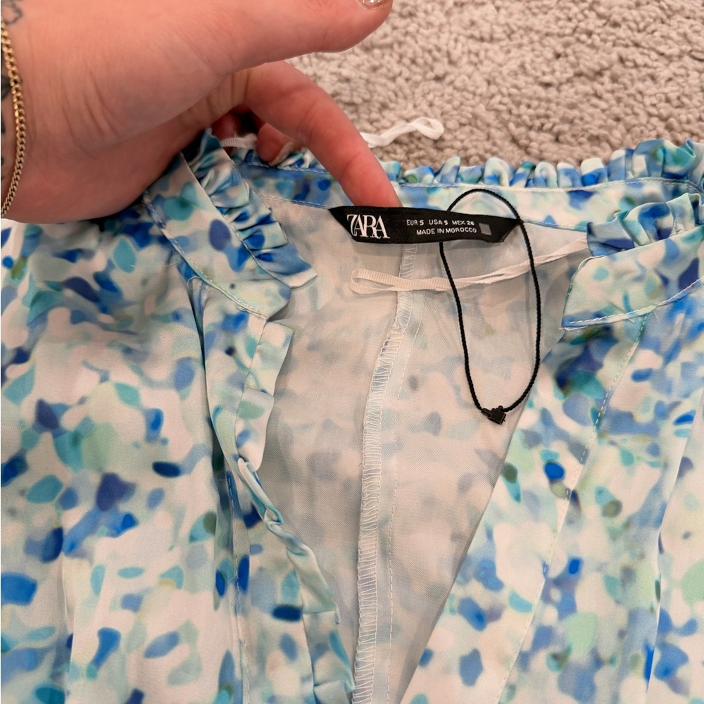 Zara Multicolor Ruffled Blouse - Picture 2 of 2
